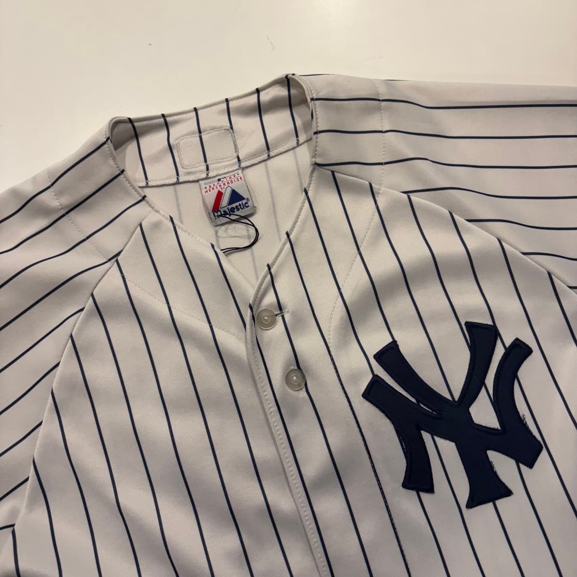 90s 마제스틱 뉴욕 양키즈 스트라이프 야구 져지 D158 상품이미지3