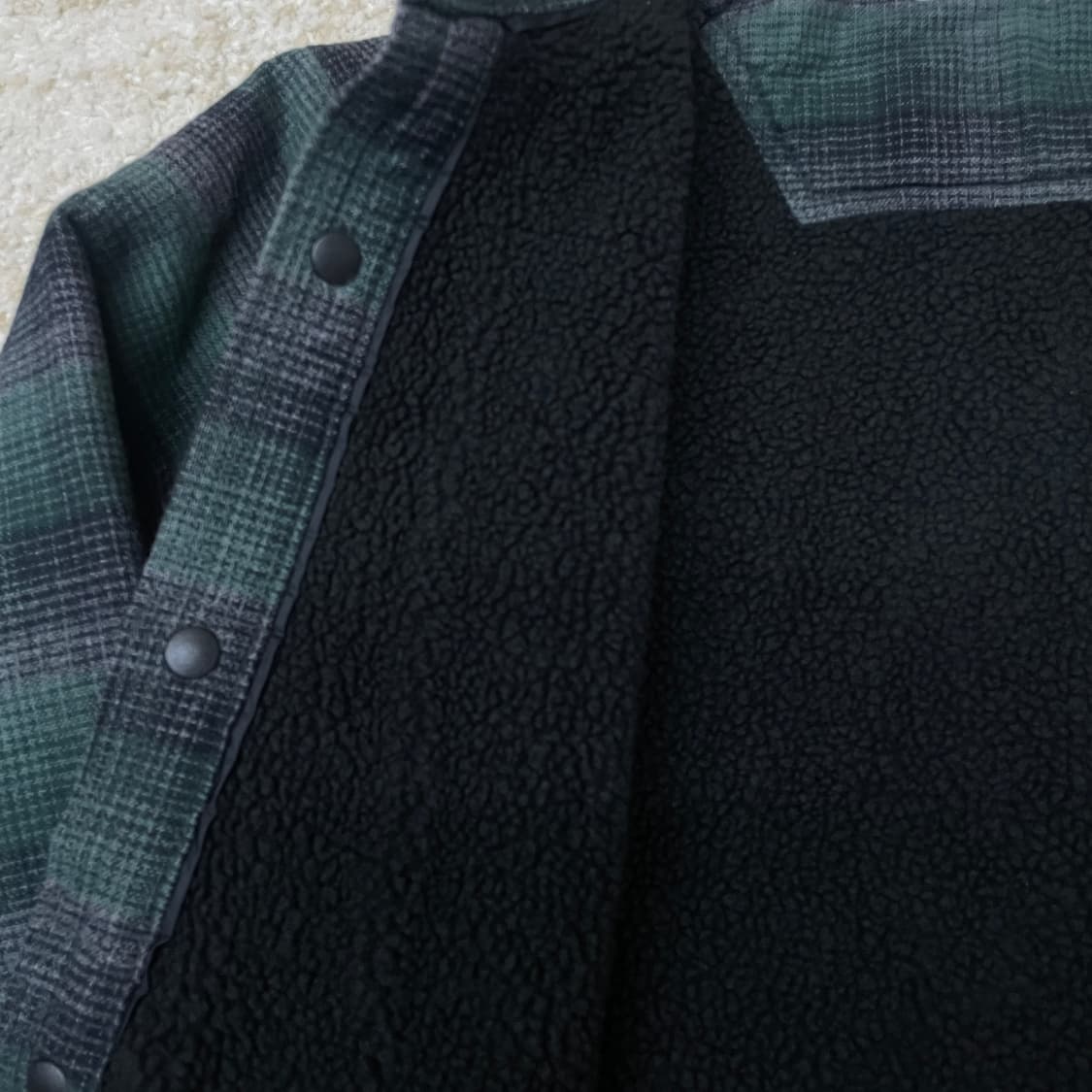 [M] 팀버랜드 헤비 코튼 쉐르파 체크 셔츠 자켓  상품이미지3