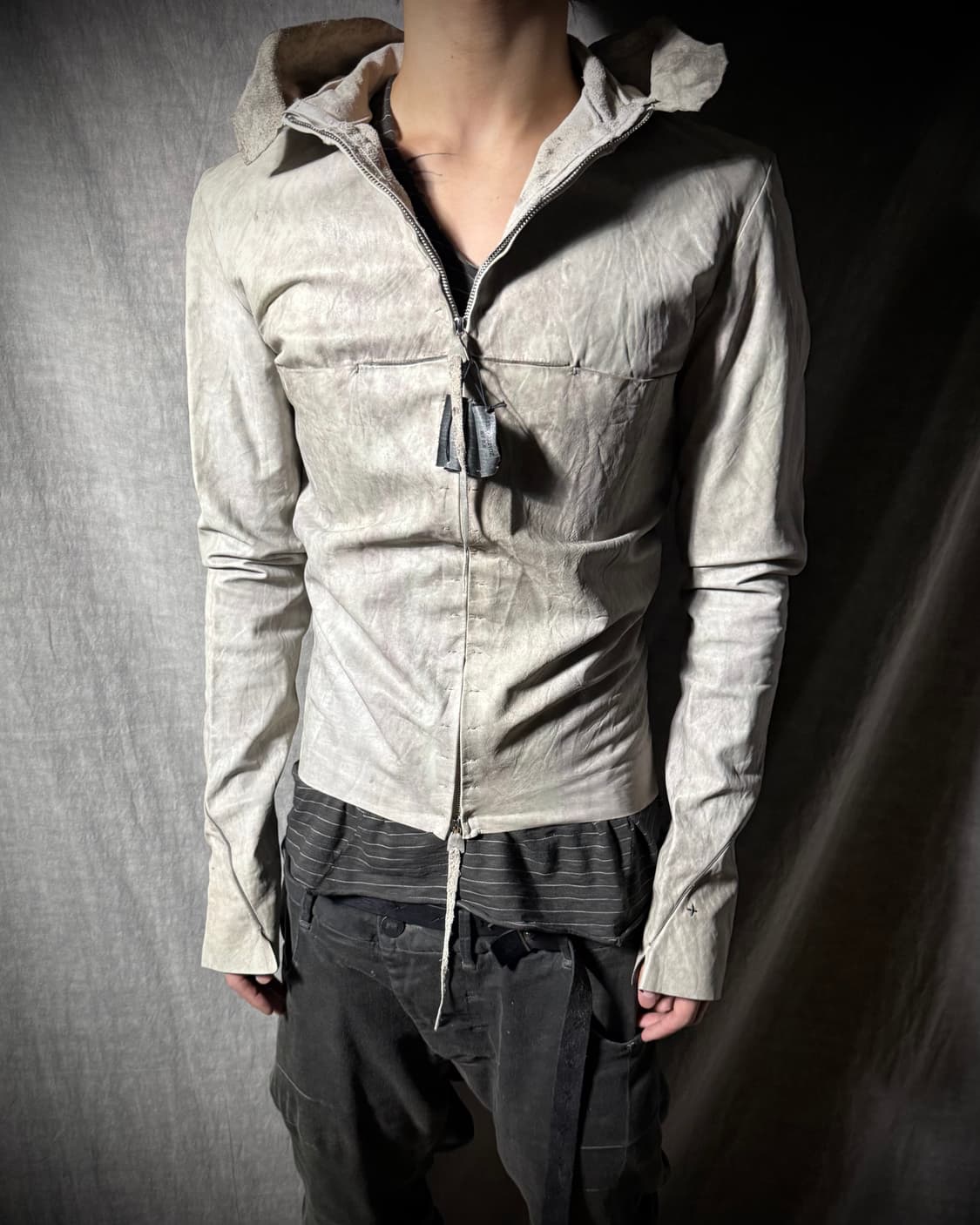 m.a+ 13SS Washed Cow Leather Hood Jacket 상품이미지2