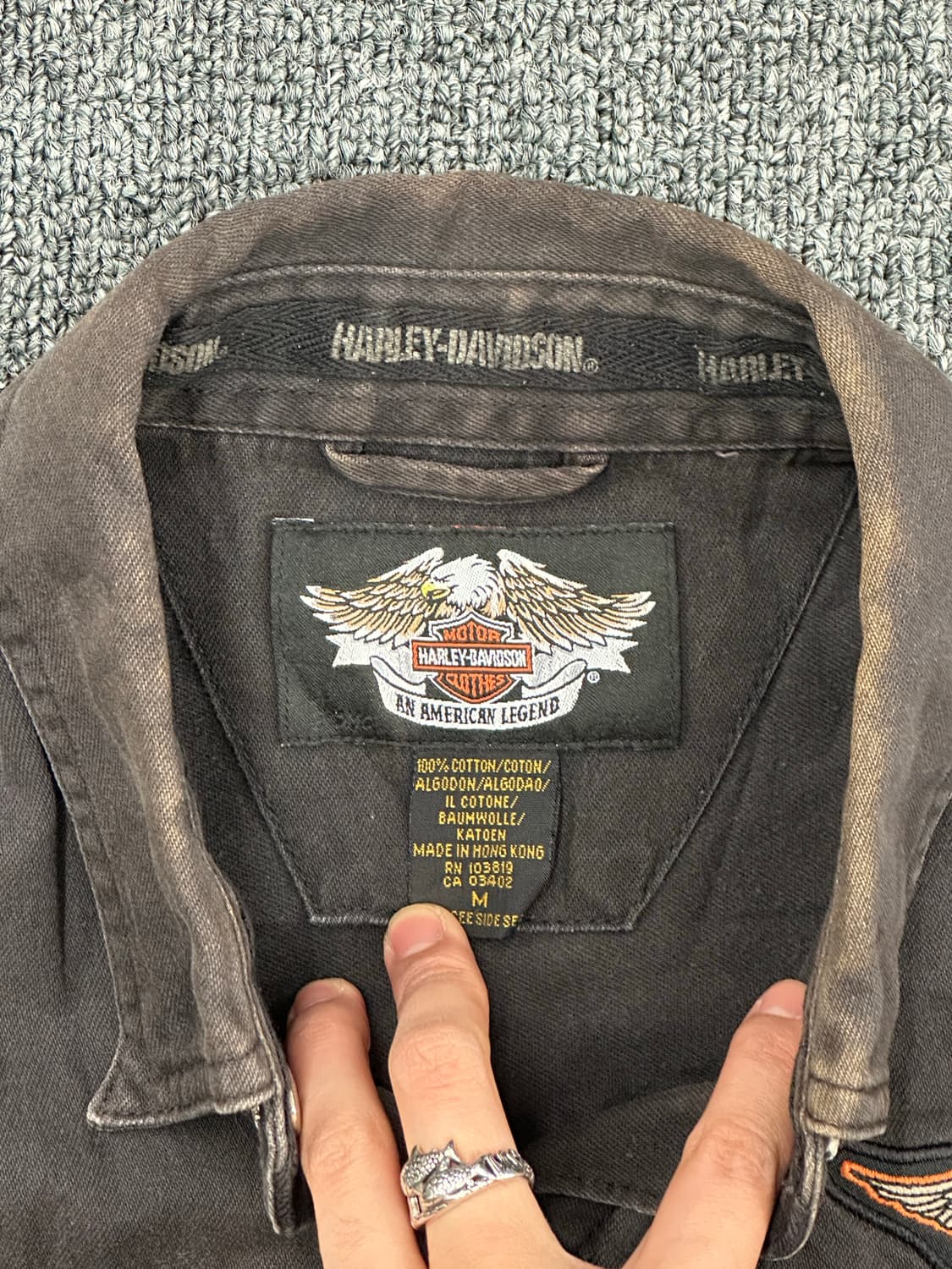 M)할리데이비슨 빈티지 여성 조끼베스트 셔츠 상품이미지4