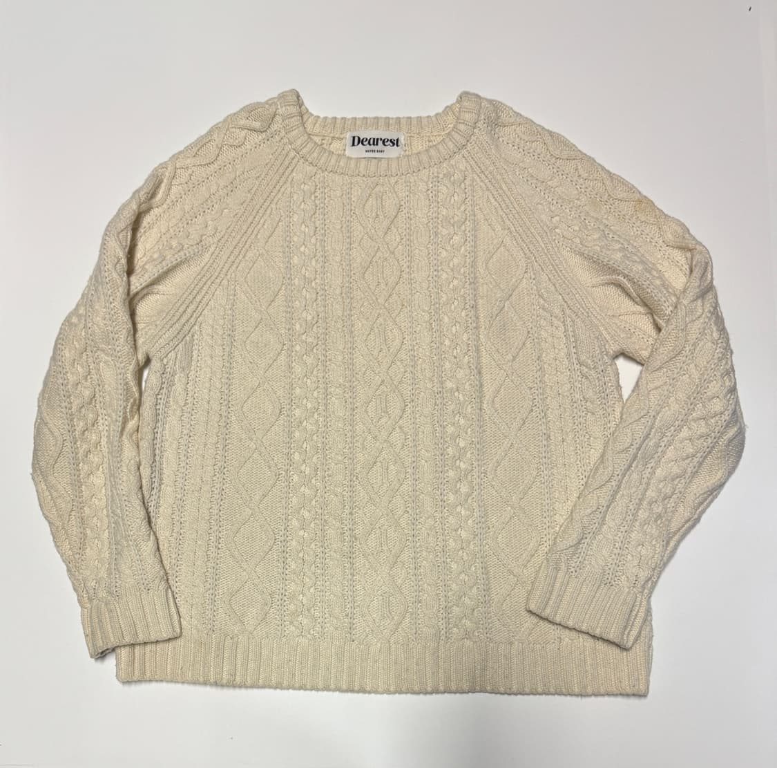 여성 디어리스트 메이비베이비 오버핏 케이블 니트 상품이미지1