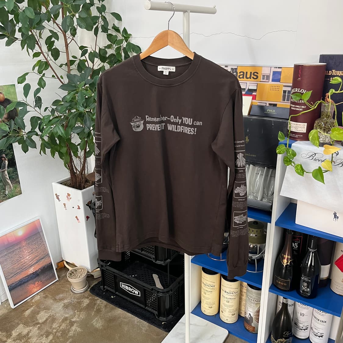 핍스 슬로건 프린트 반팔 티셔츠 XS 상품이미지1