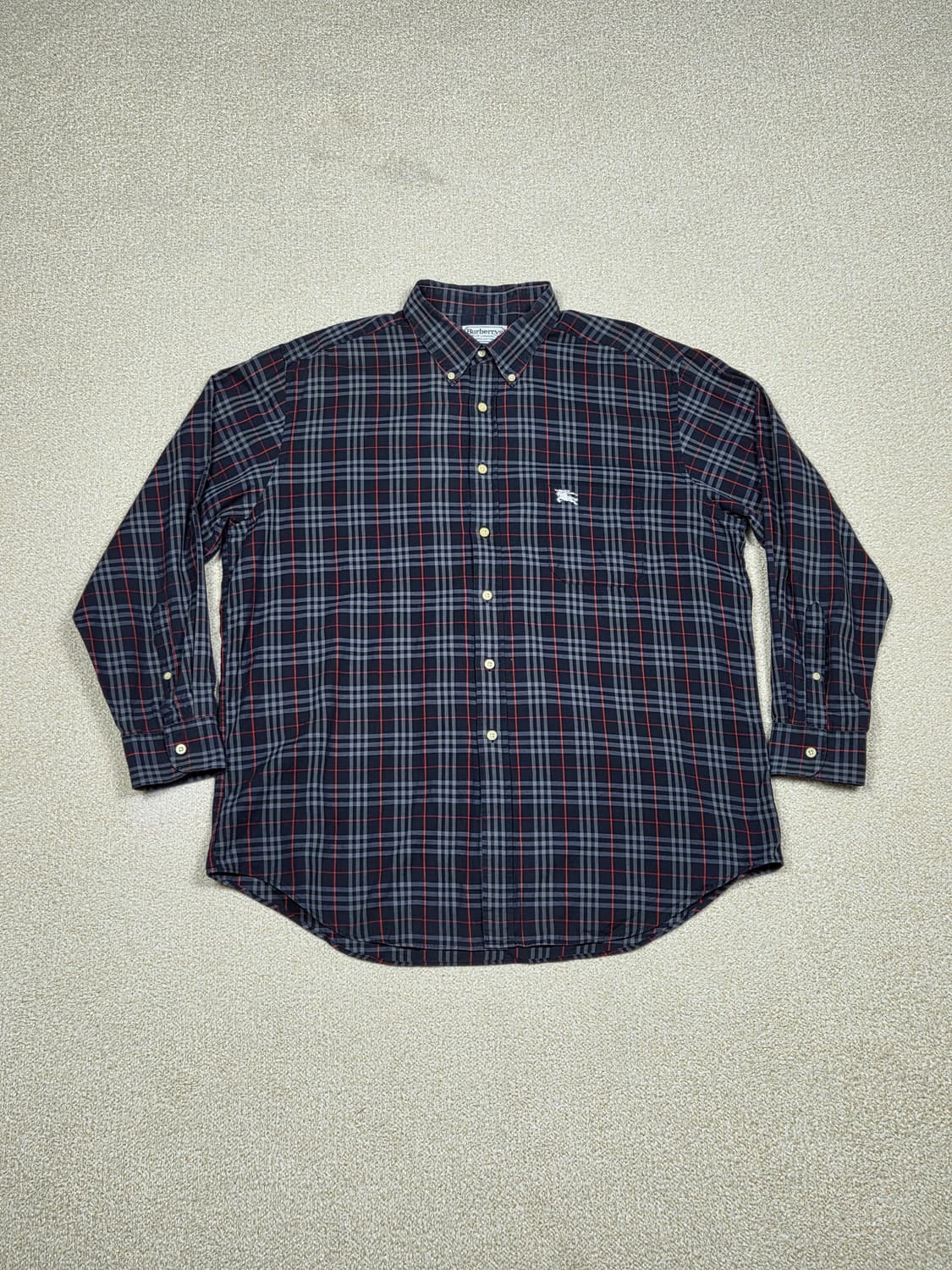 [버버리] 빈티지 기마상 로고 체크 긴팔 셔츠 | S00145 상품이미지1