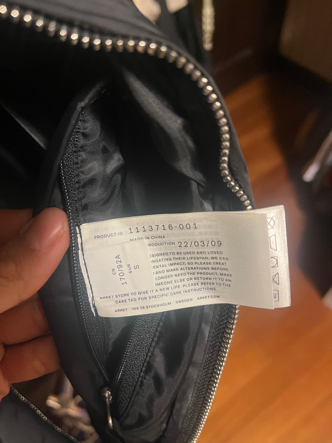 [남성S]아르켓 라이너 자켓 블랙 블루종 상품이미지3