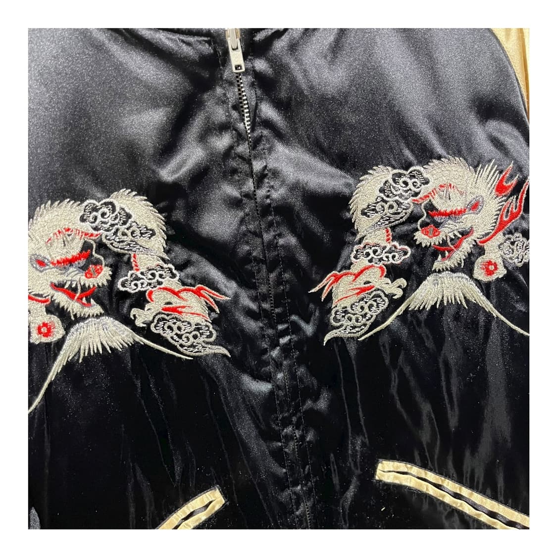 [JPN] 빈티지 오리엔탈 드래곤 스카쟌 상품이미지3