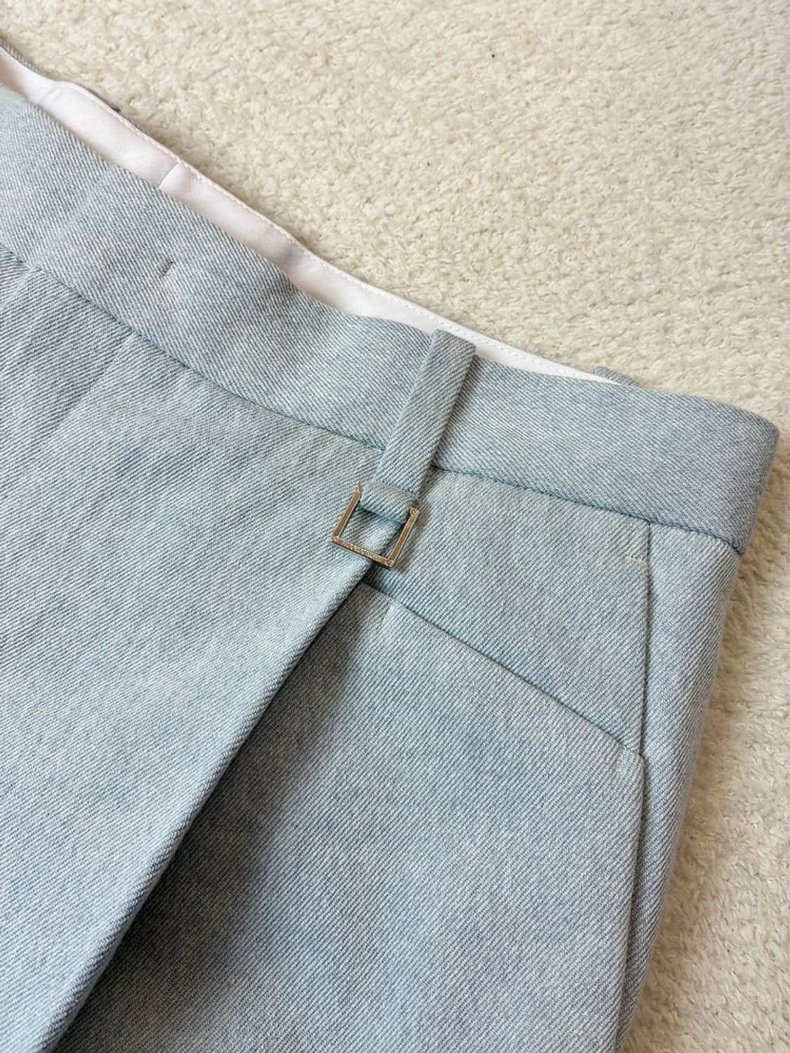 우영미 21ss 클래식 비조 스트랩 투턱 팬츠 PN6200    상품이미지4