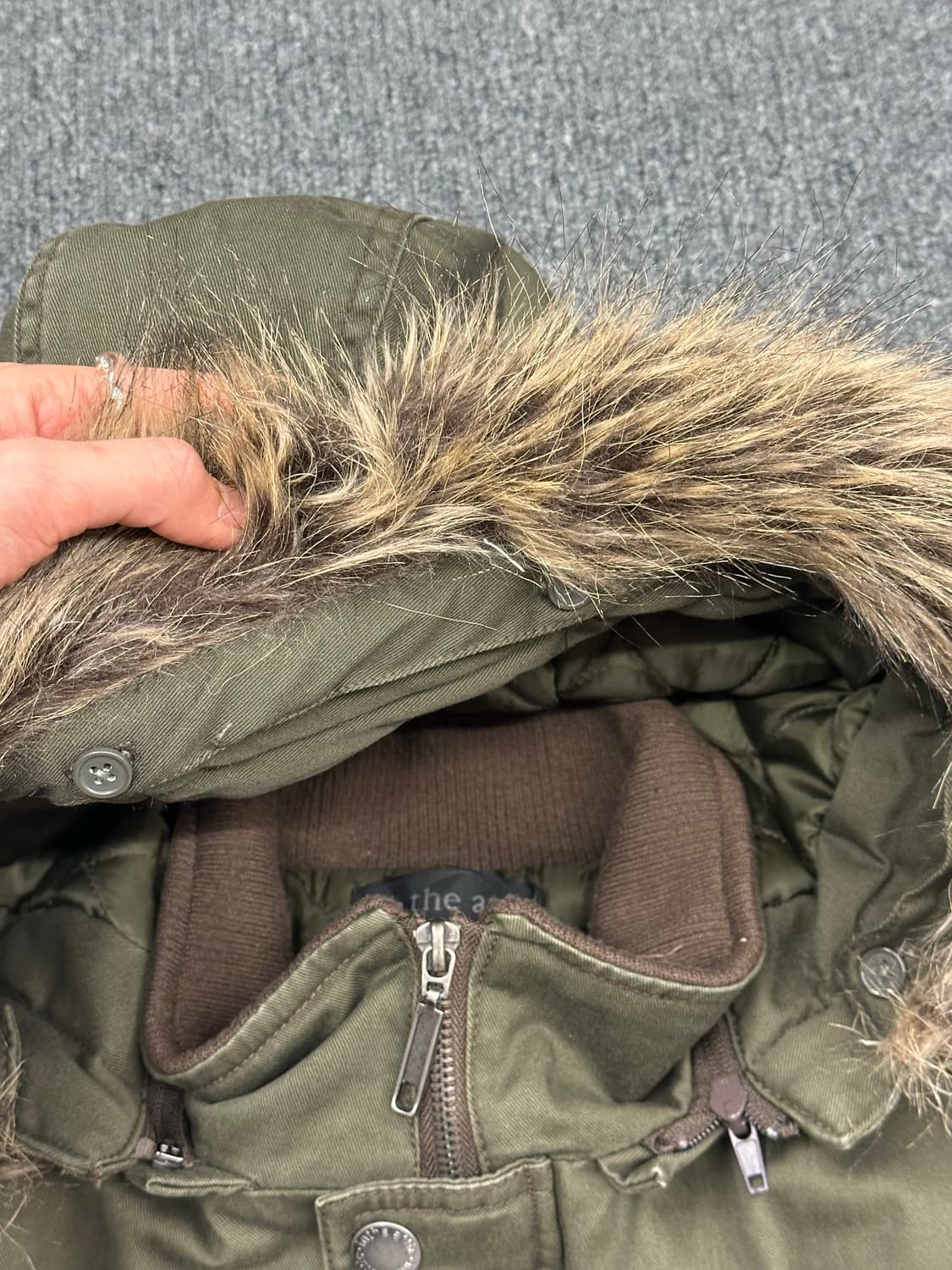 L)In The Attic 빈티지 퍼 후드 밀리터리 야상 자켓 상품이미지5