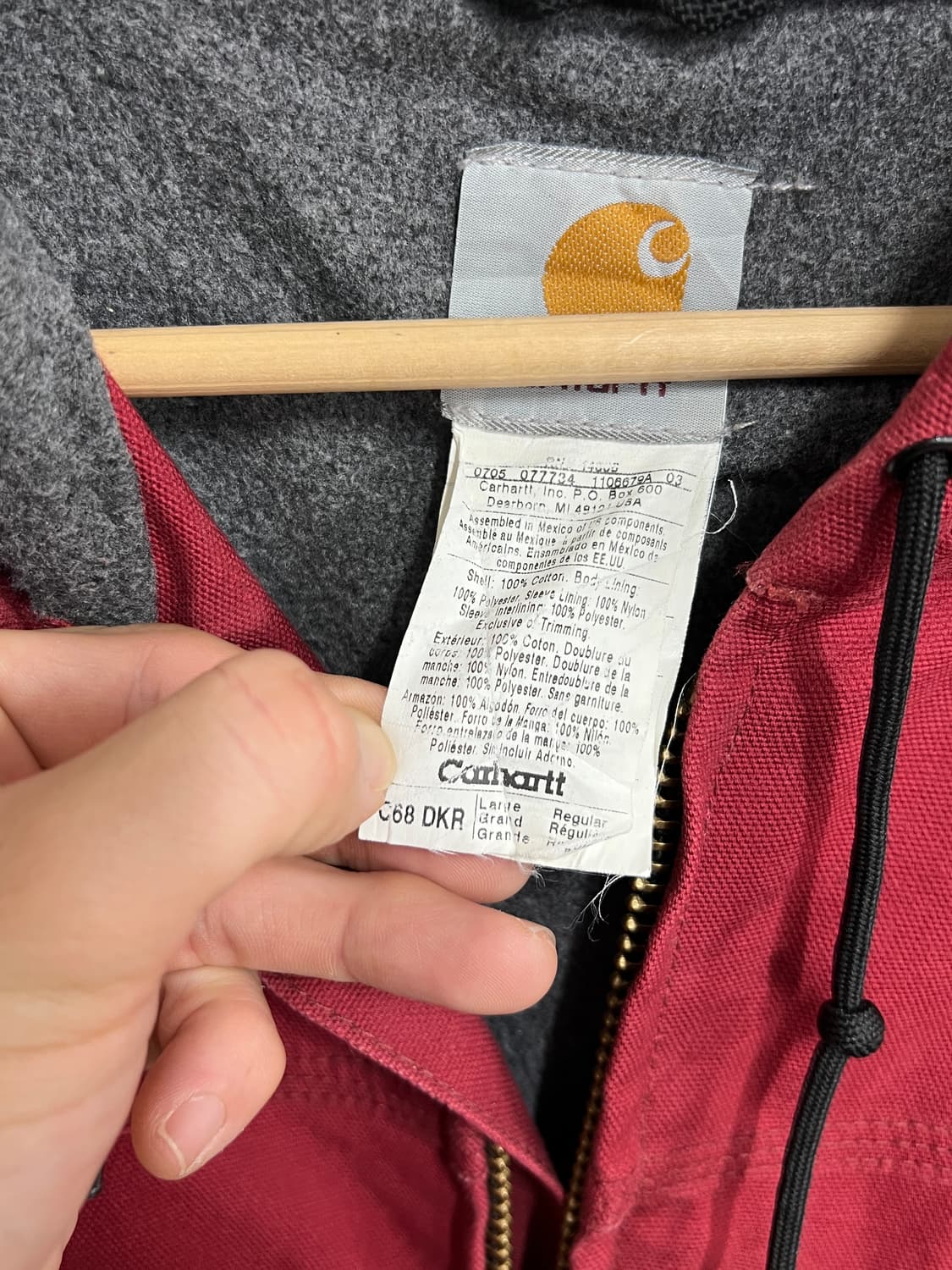 칼하트 C68 액티브 워크 후드 자켓 상품이미지3