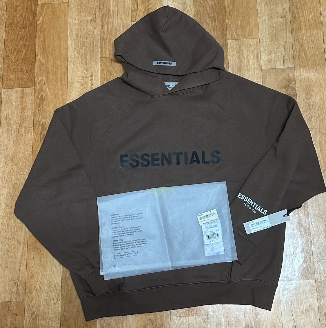 피오갓 에센셜 앞로고 레인드럼 후드 M사이즈 새제품 상품이미지2