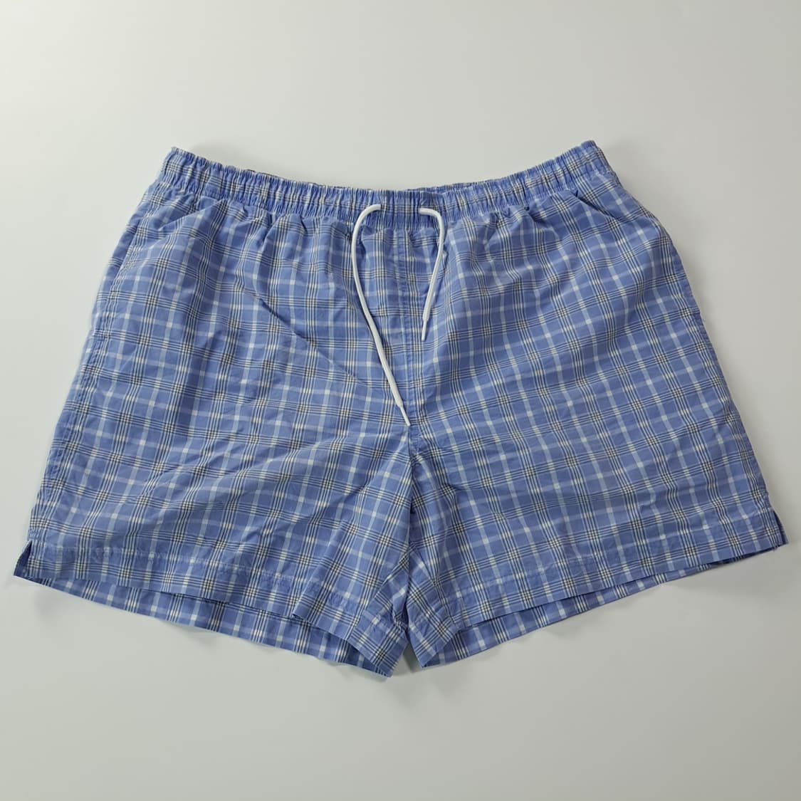 CK915 XL 폴로 90s 대만판 스카이블루 체크 스윔팬츠 반바지 상품이미지1