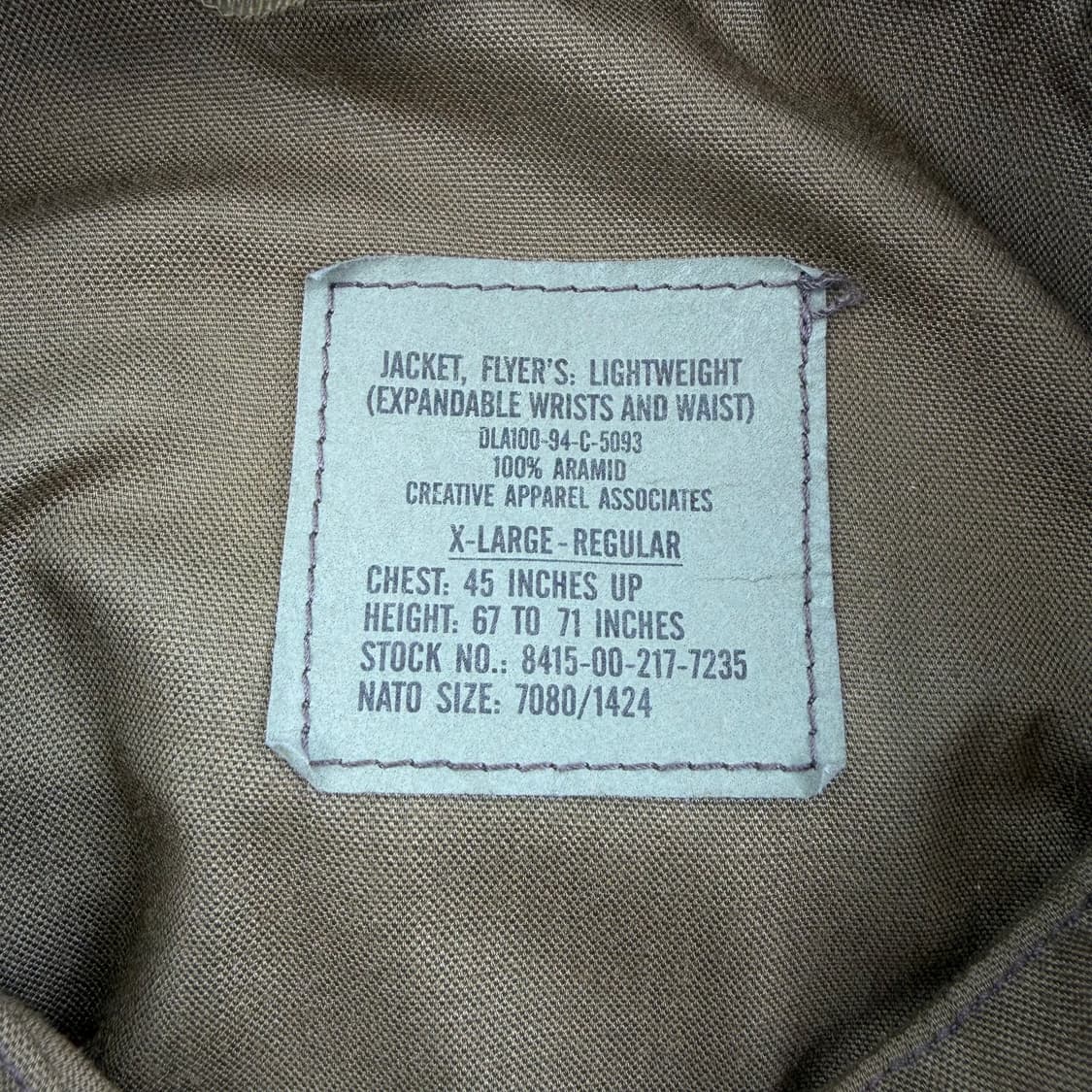 90s 미군 cvc 탱커 자켓 상품이미지5