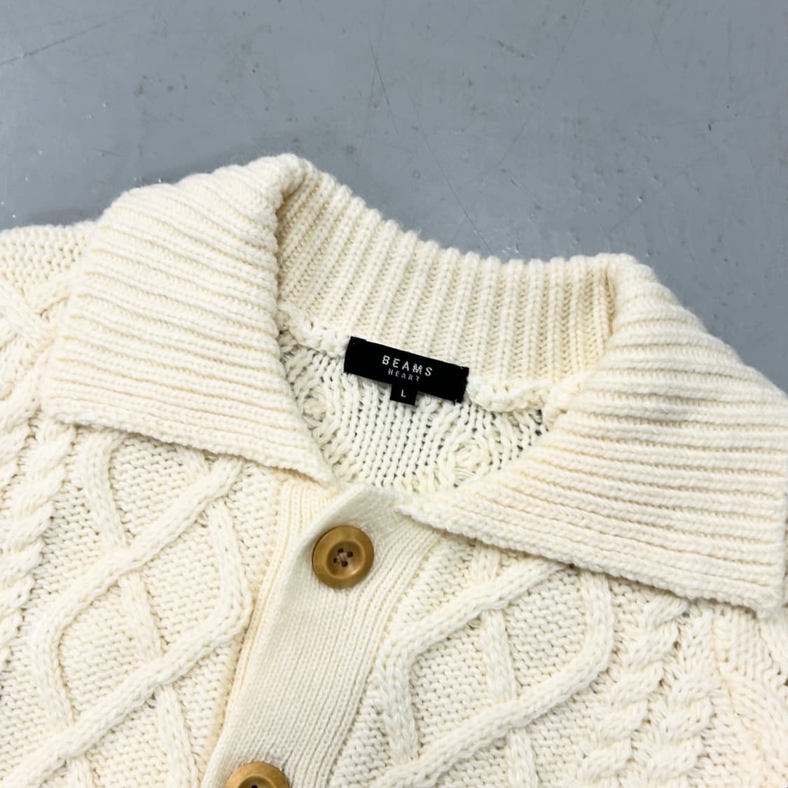 빔즈하트 케이블 울 가디건 상품이미지5