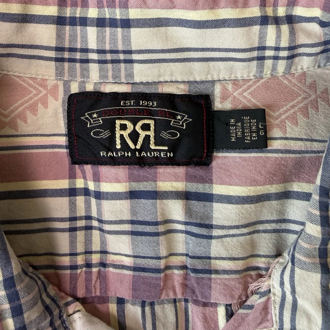 RRL 더블알엘 자카드 마드라스 워크셔츠 상품이미지5