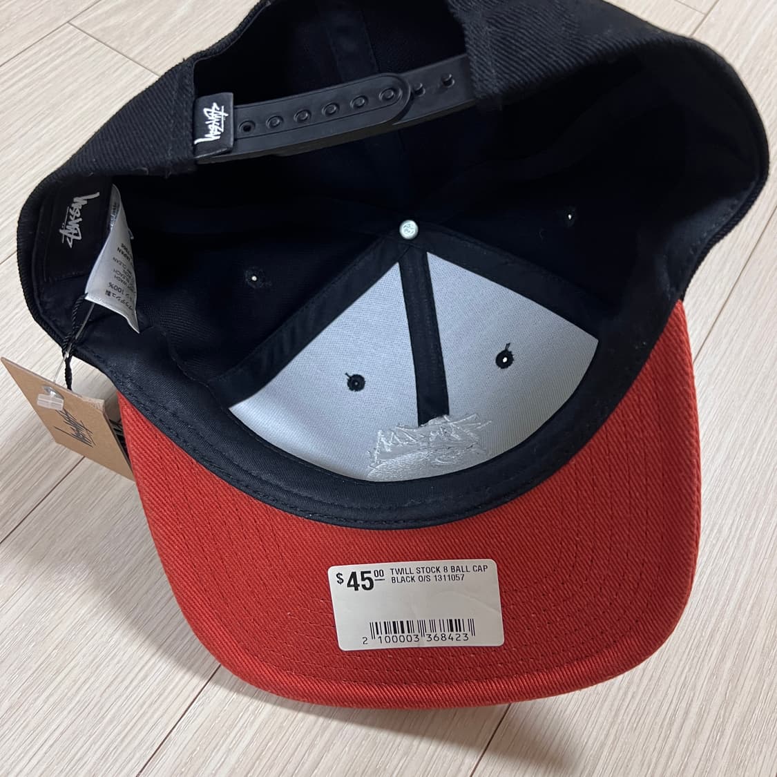 스투시 트윌 스탁 8볼 캡 블랙 (새상품) 상품이미지3