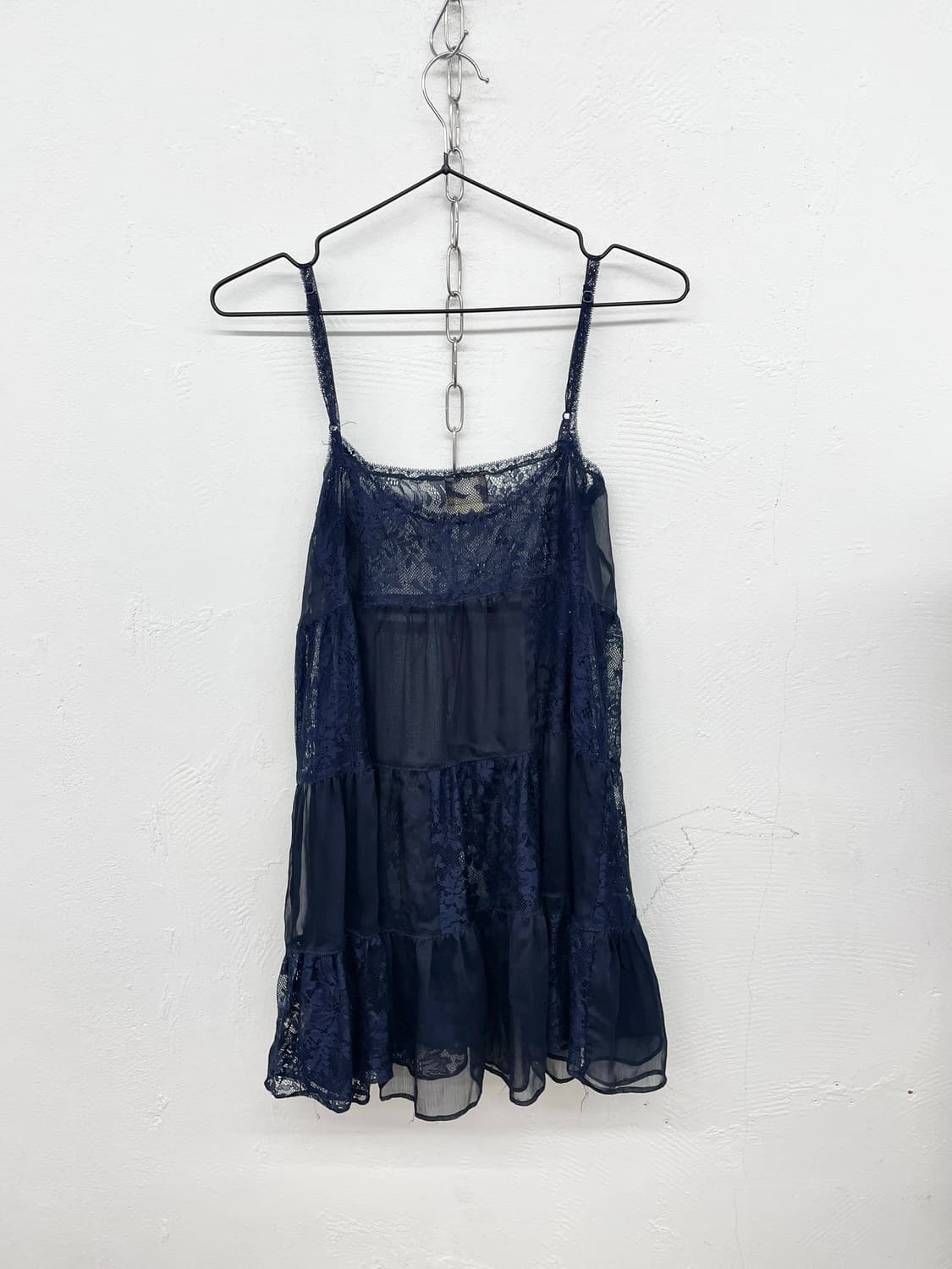 네이비 레이스 레이어드 슬립 상품이미지6