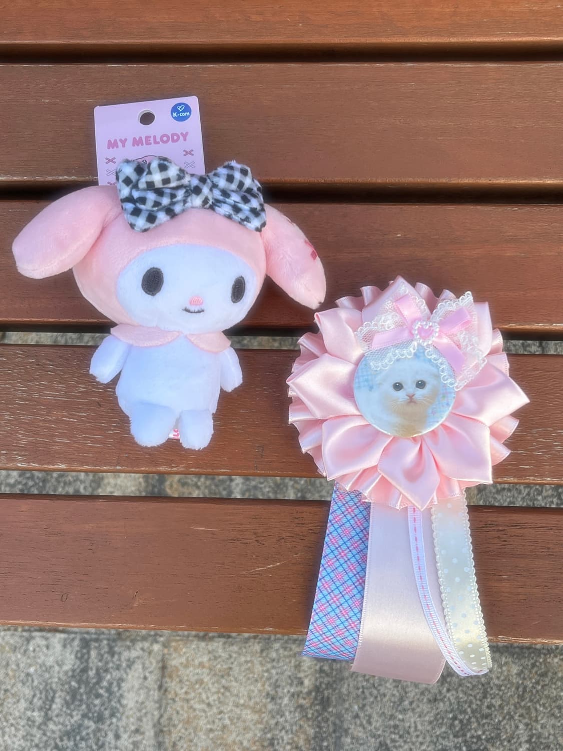 깅엄체크 마이멜로디와 로제트 세트 🪷 상품이미지1
