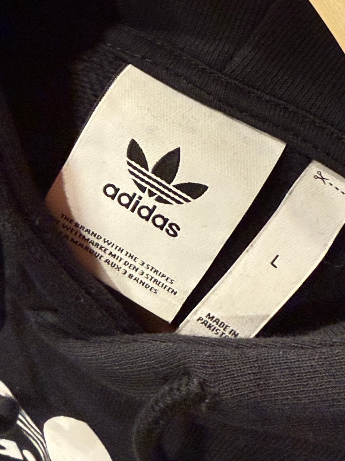 아디다스 빅로고 블랙 후드티 상품이미지2