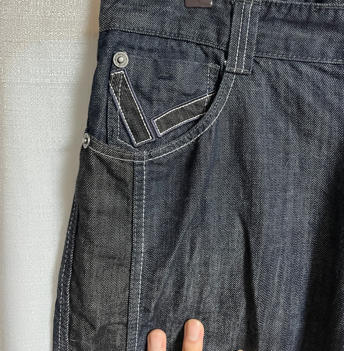 후부 FUBU 데님 빈티지 와이드 팬츠 청바지 32 상품이미지4