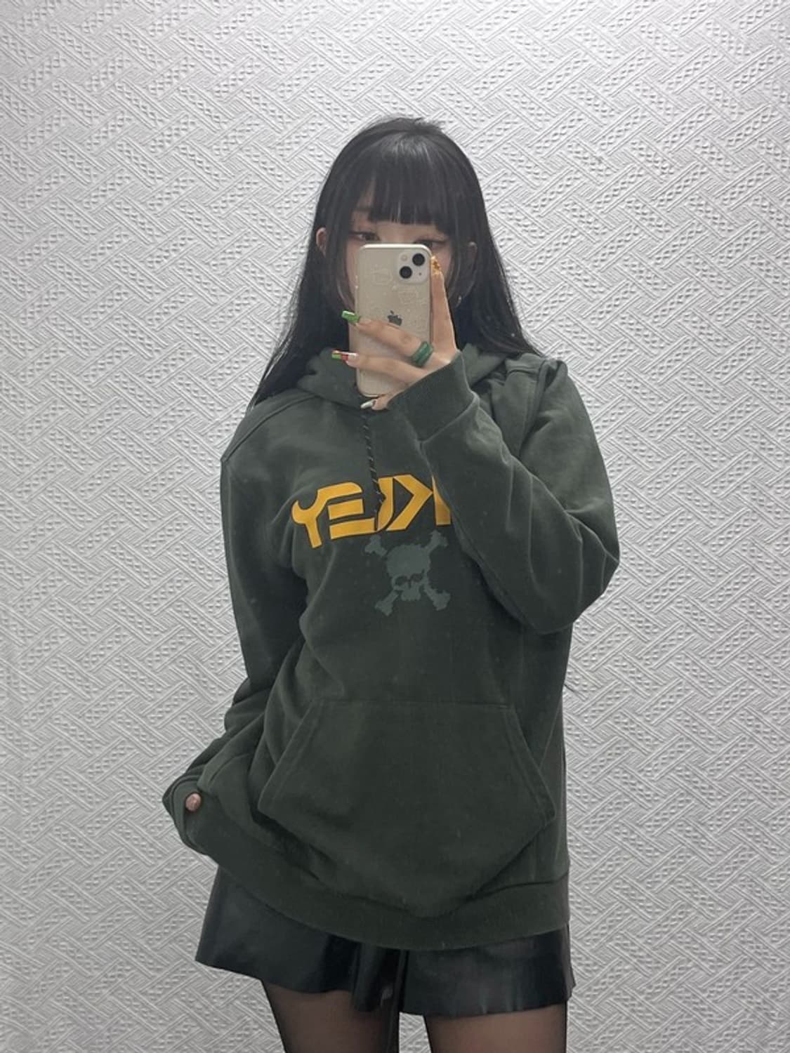 오클리 TC 올드스쿨 레트로 스컬 딥그린 후드티 M C09493 상품이미지2