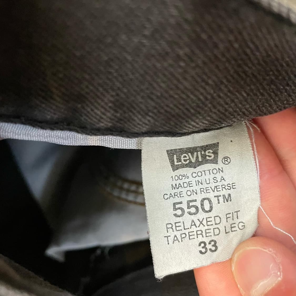 리바이스 550 흑청 데님팬츠 상품이미지3