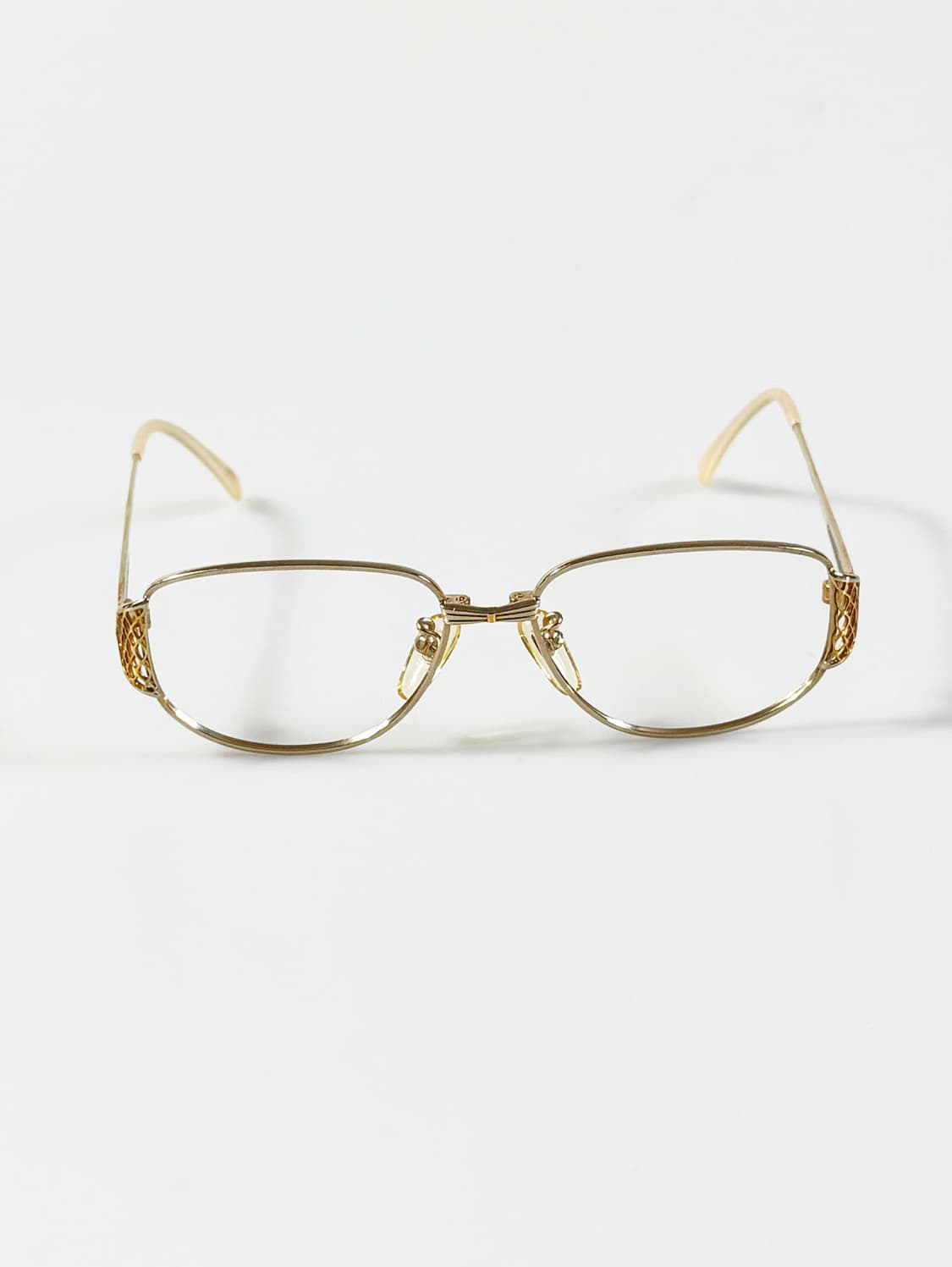 90s P.S.C.FASHION 골드 메탈 스퀘어 슬림 빈티지 안경 상품이미지1