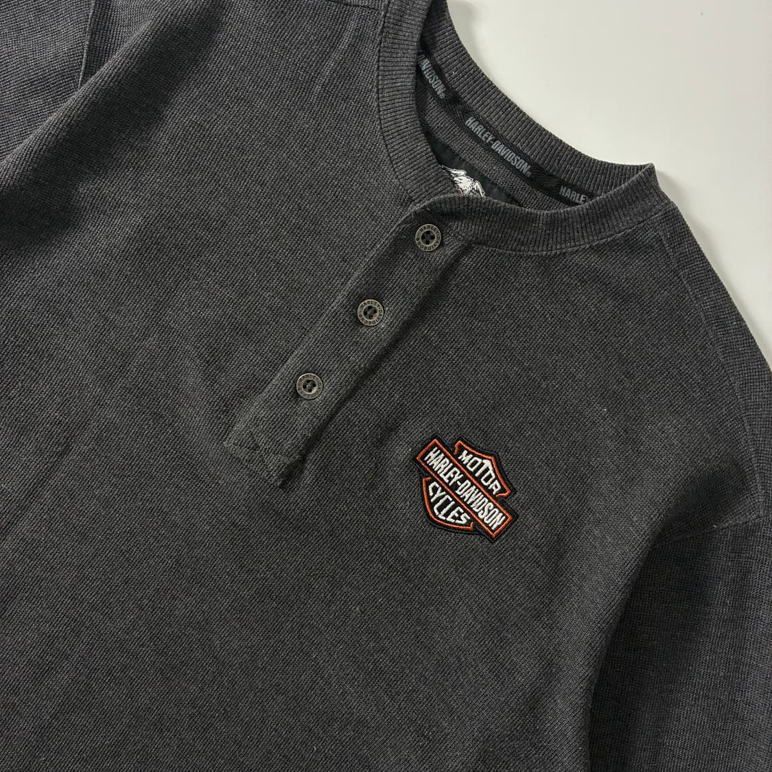 Harley-Davidson  할리 데이비슨 자수 00,s 헨리넥 니트  상품이미지5