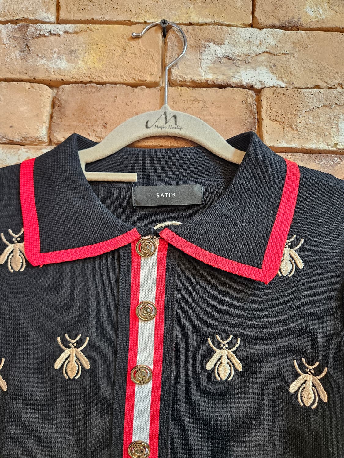 SATIN 벌자수 카라 니트 원피스  상품이미지3