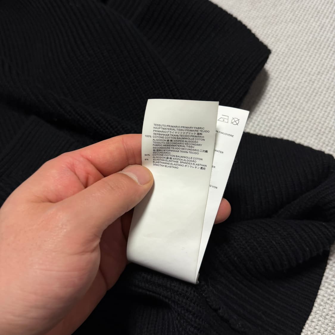 메종 마르지엘라 블랙 크루넥 니트 스웨터 상품이미지5