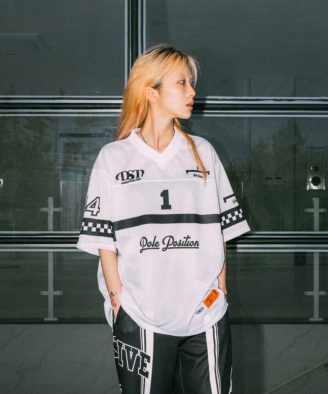 덕다이브 메쉬 져지 반팔 티셔츠 화이트 상품이미지1