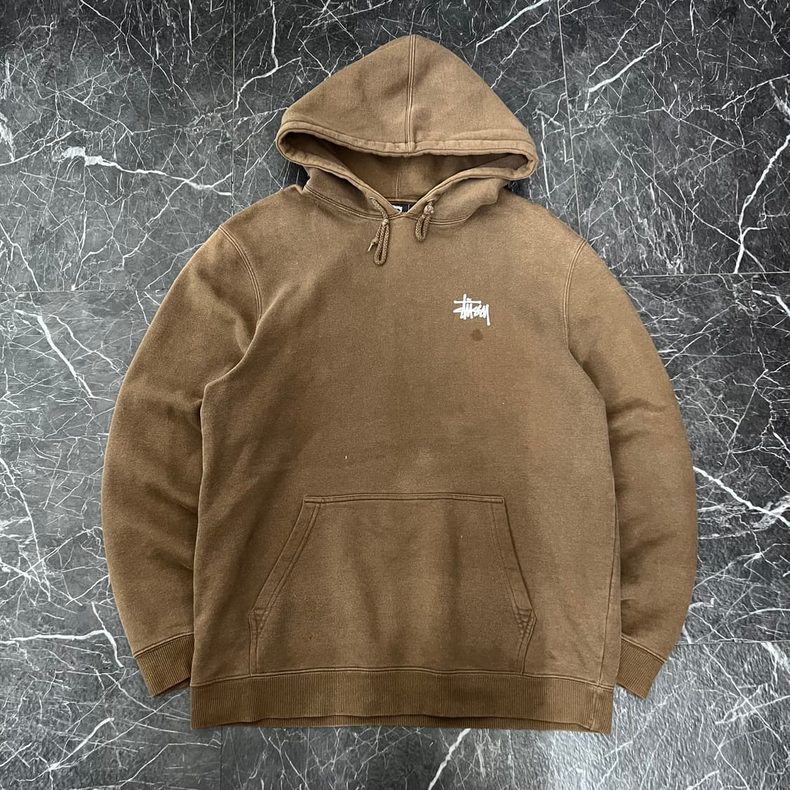 스투시 베이직 스탁로고 후디 브라운  상품이미지2