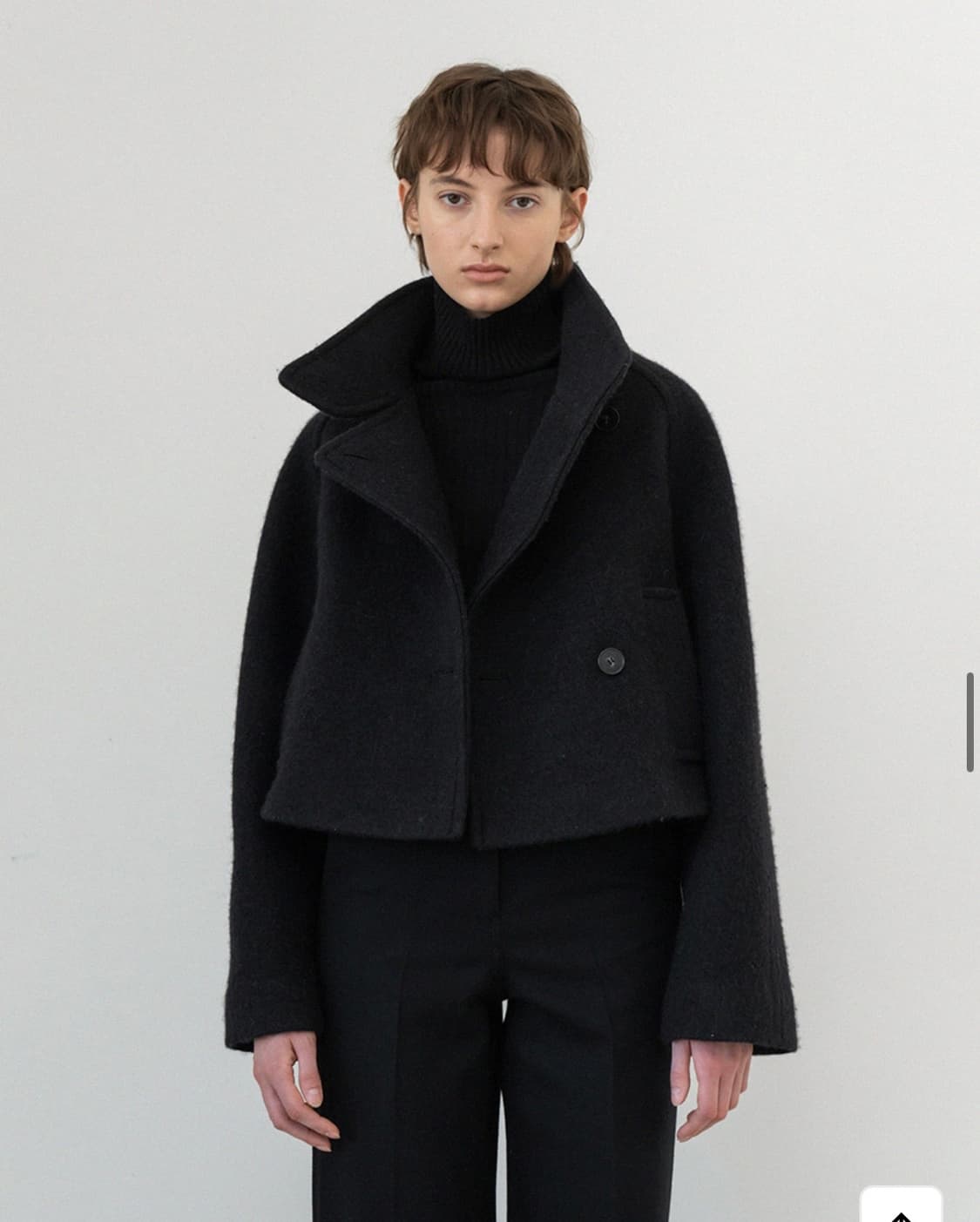 Le 알파카 하이넥 숏코트  상품이미지2