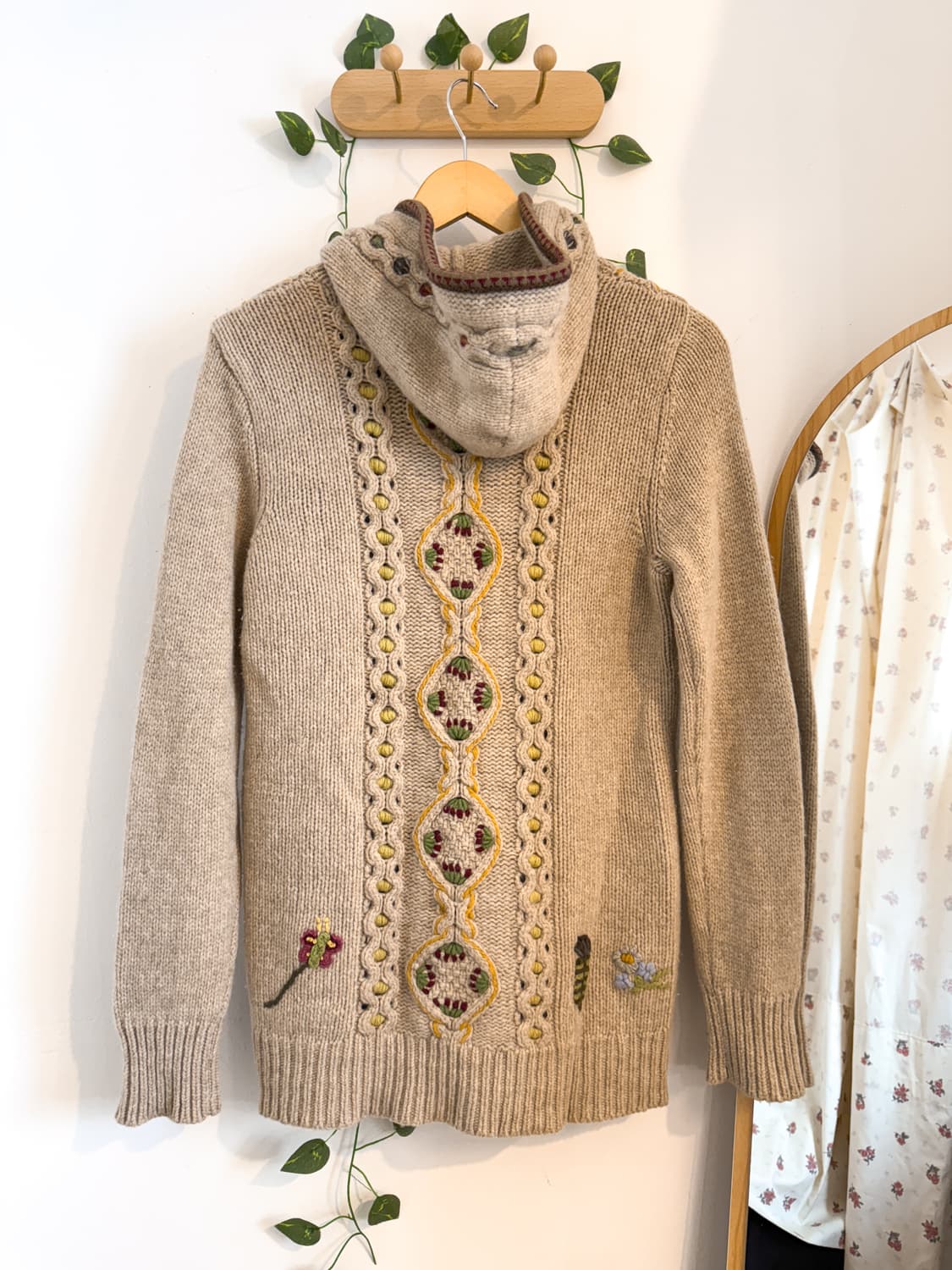 봄꽃 정원 자수 후드 가디건 상품이미지3