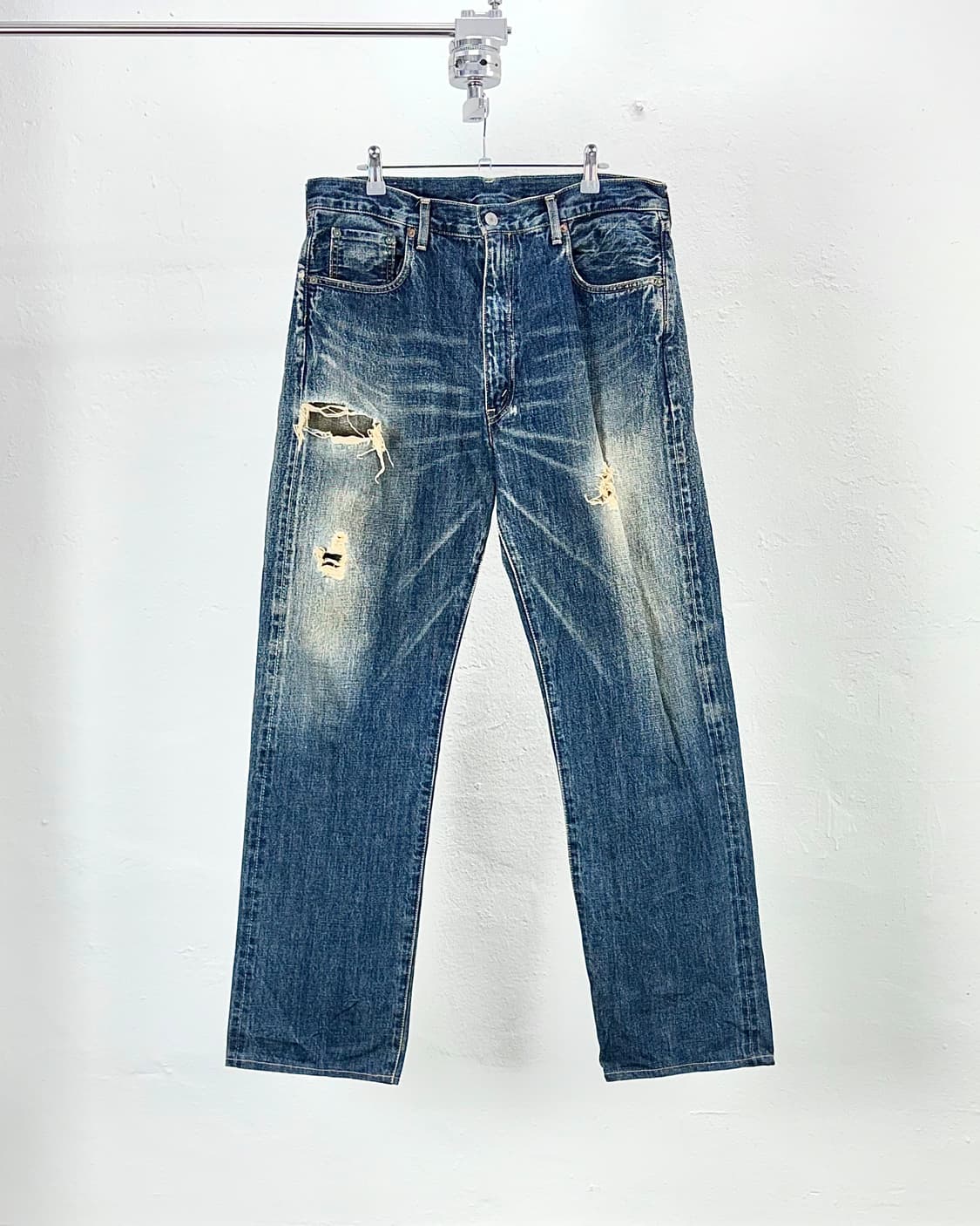 리바이스 502-xx 빅 E 디스트레스드 재팬기 와이드 데님 팬츠 상품이미지1