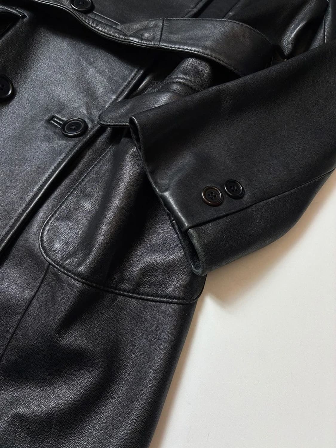 Cutti 00's 양가죽 더블 브레스티드 트렌치 코트 PN8939 상품이미지4