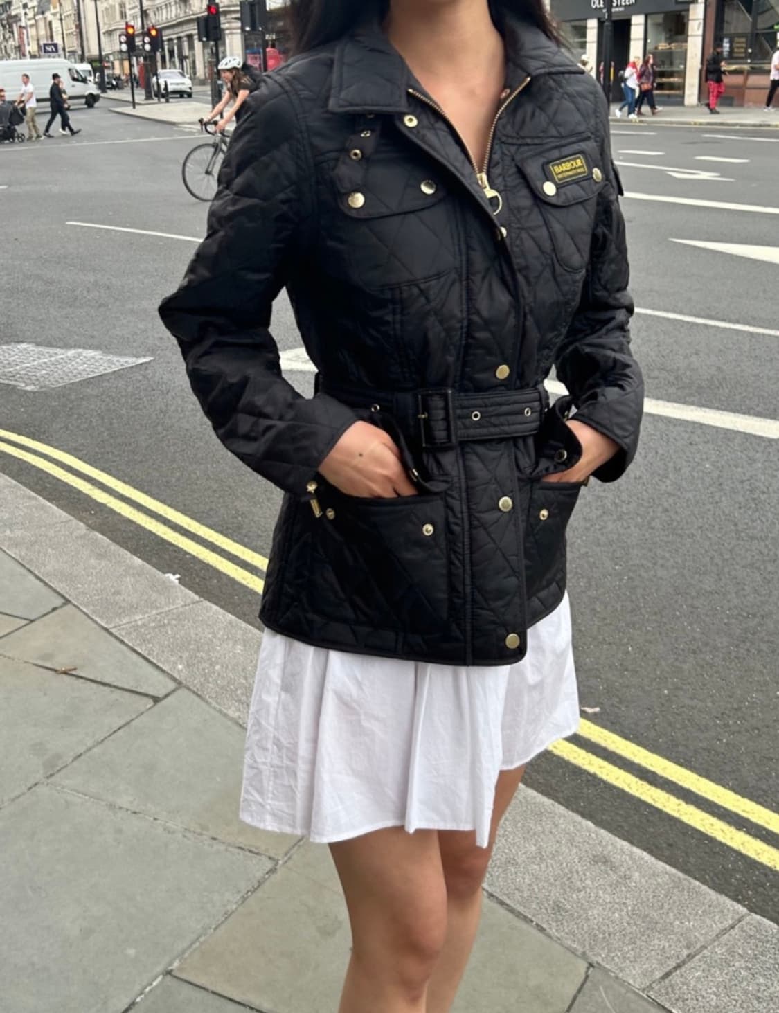 바버 인터네셔널 폴라퀼팅 uk10블랙(새상품) 상품이미지1