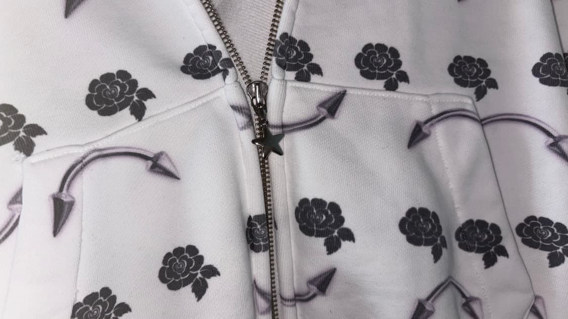 모멘텔 후드집업 화이트 상품이미지2