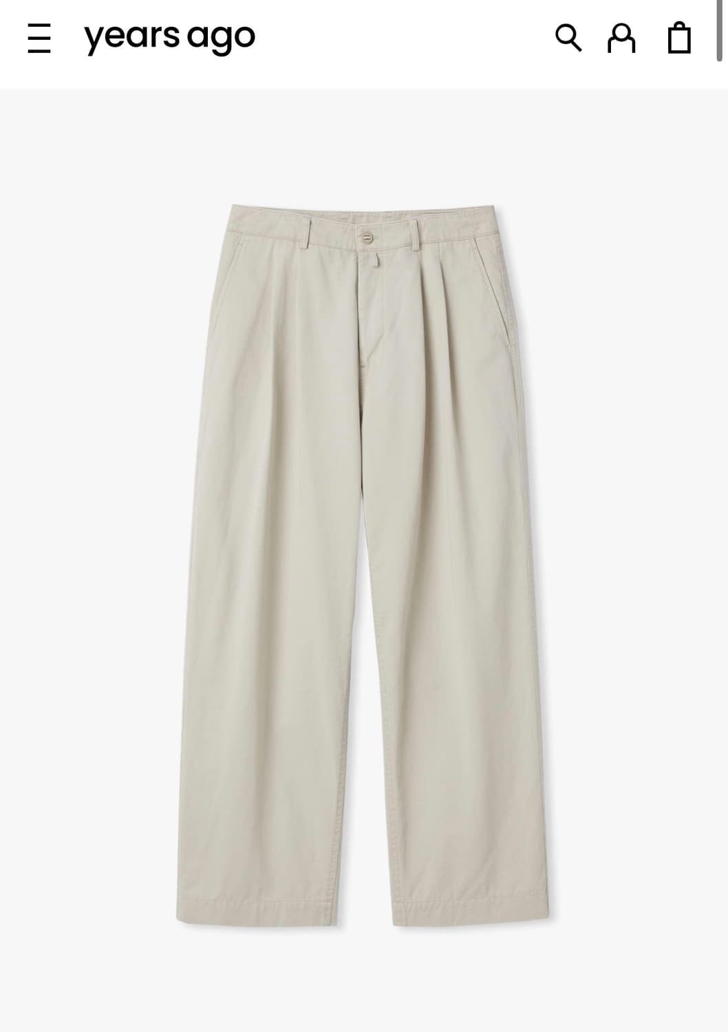 이얼즈어고 yrs Y-550 Washed Wide Chino Pants 상품이미지1