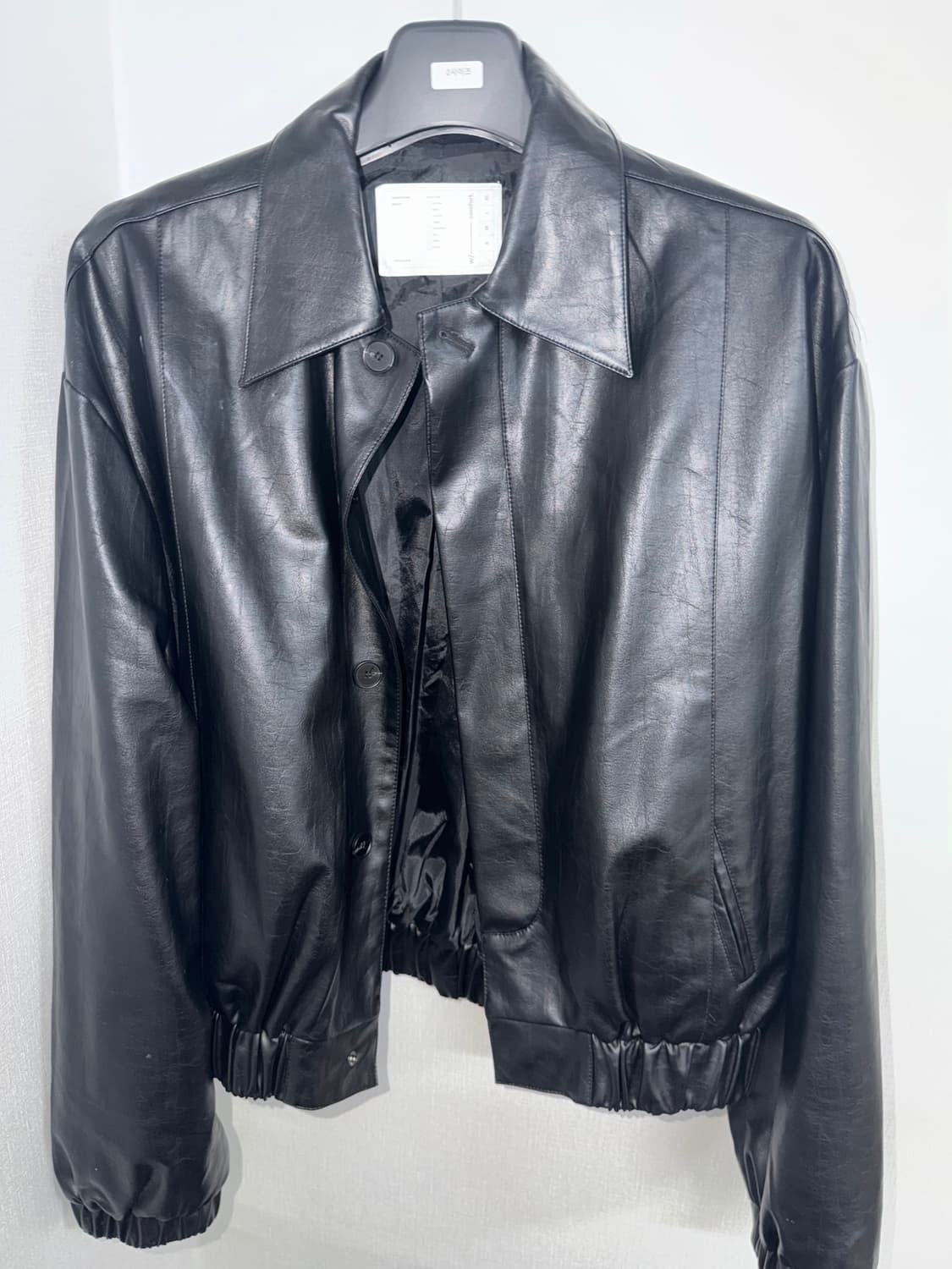 윗 카라레더자켓 상품이미지2