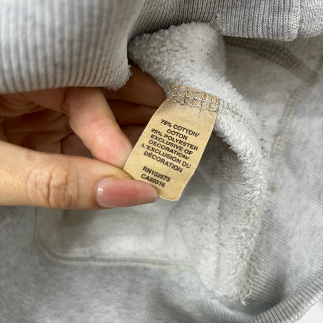 홀리스터 자수로고 멜란지그레이 후드집업 상품이미지7