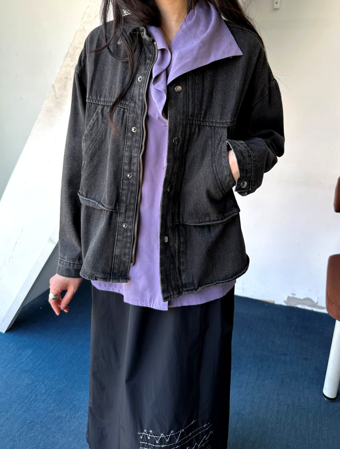 Denim utility pocket design blouson 상품이미지6