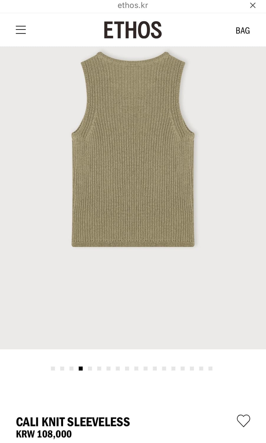 에토스 CALI KNIT SLEEVELESS 상품이미지2