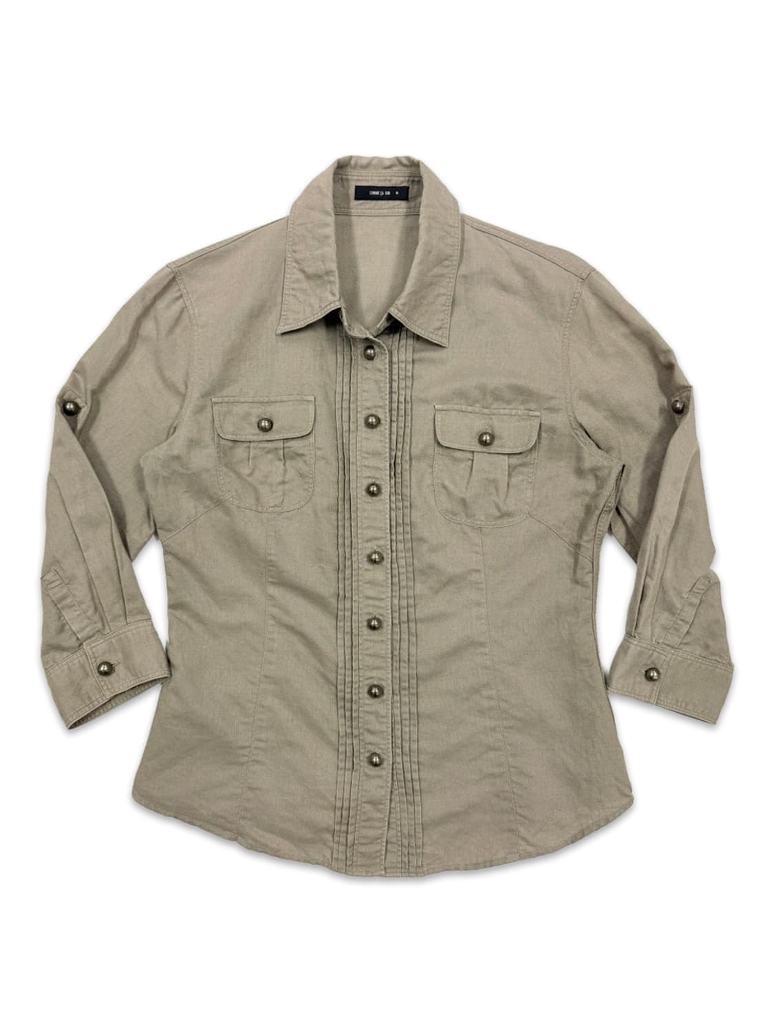 빈티지 Comme Ca Ism 베이지 7부 셔츠 상품이미지2