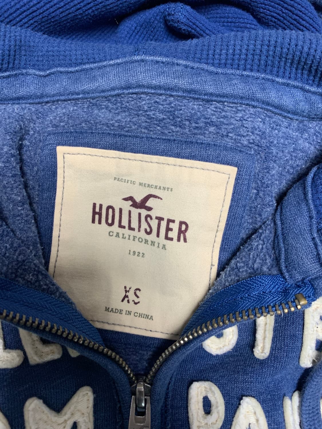 홀리스터 후드집업 ,블루,XS,딱붙 상품이미지7