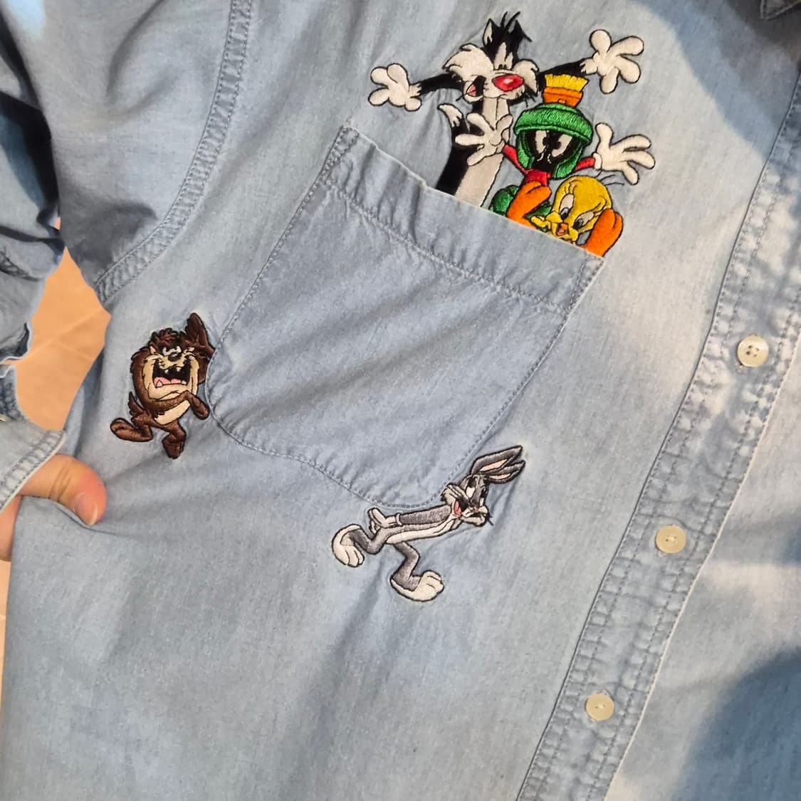 [NO.9] 워너브로스 스튜디오 루니툰 데님셔츠 상품이미지3