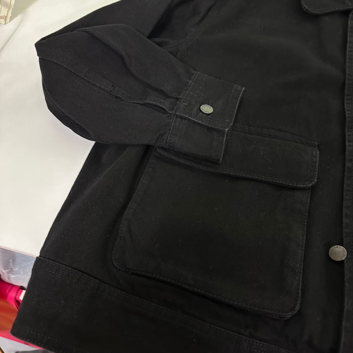 XL 커스텀어클락 오버핏 블랙 데님자켓 상품이미지2