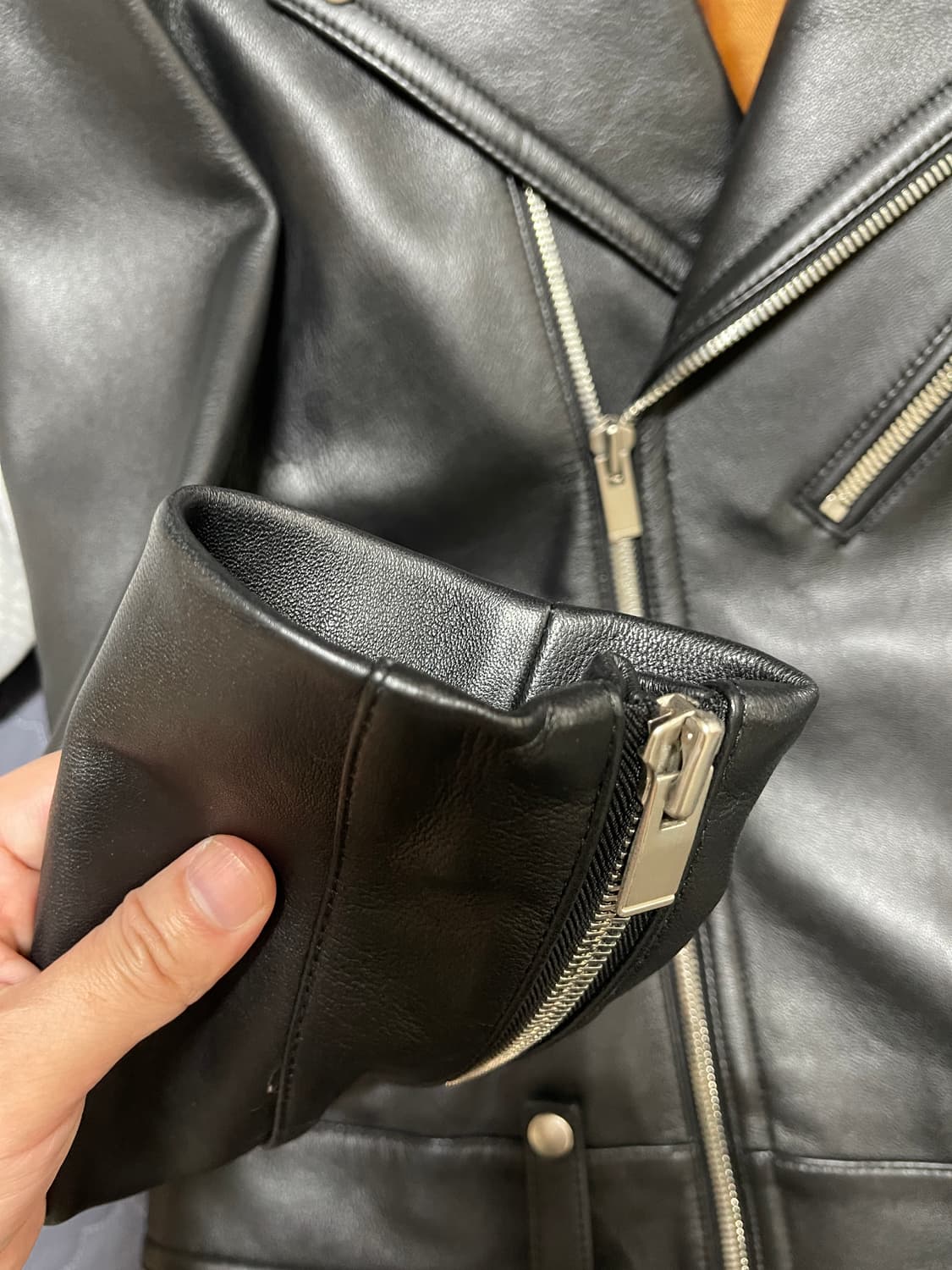 시스템옴므 양가죽 라이더자켓 상품이미지4