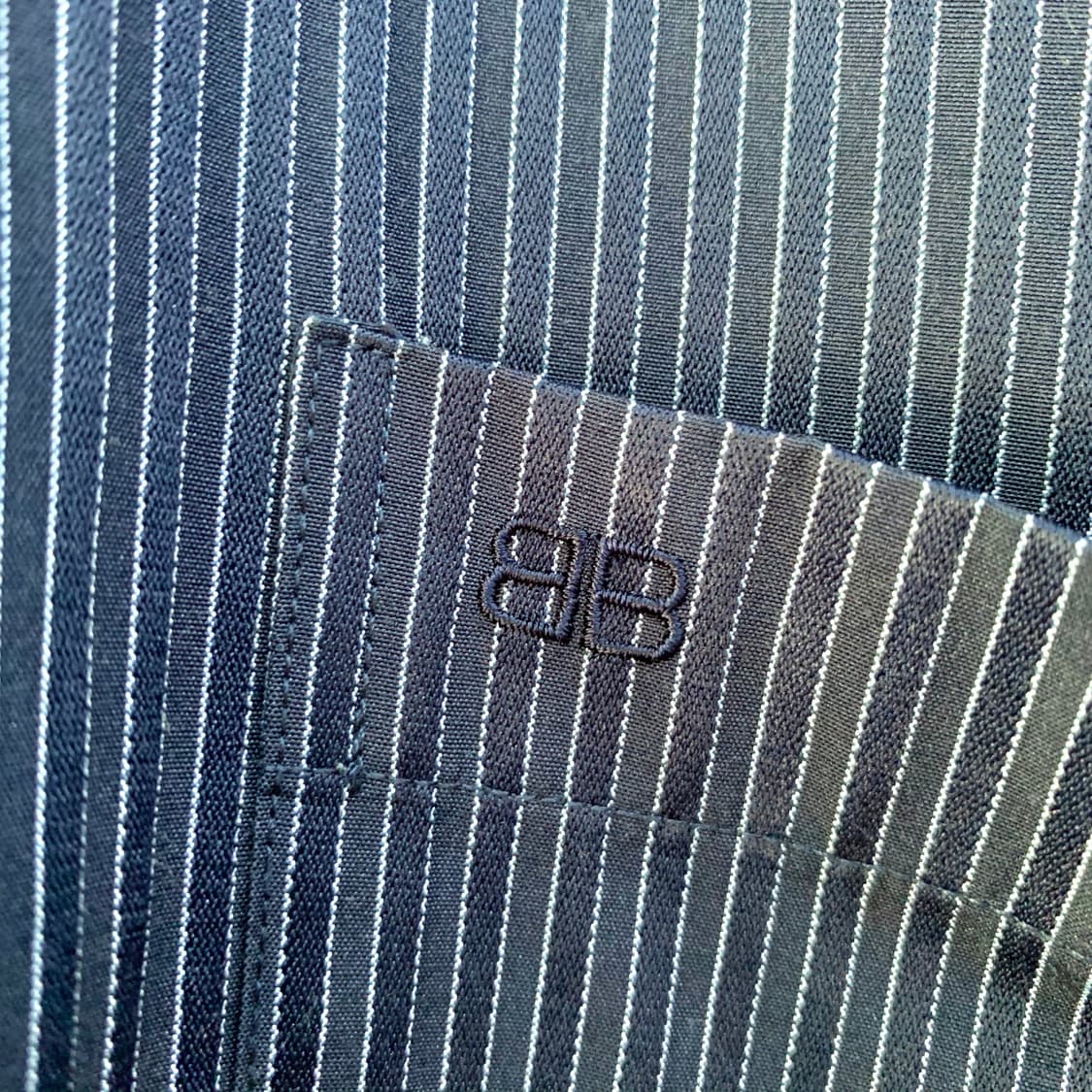 발렌시아가 BB로고 미니멀 핀 스트라이프 셔츠 상품이미지7