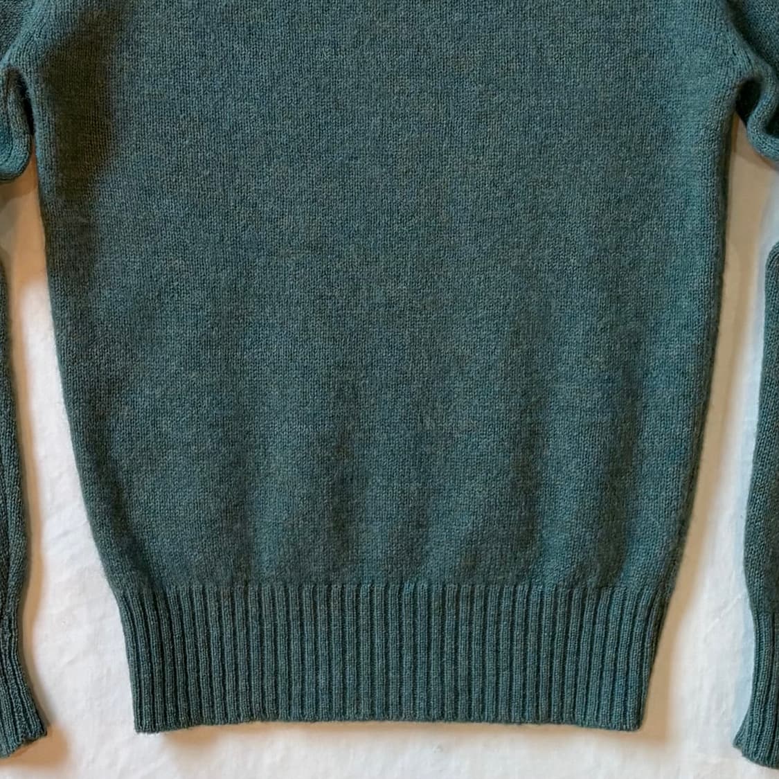 [M] 80s Saxony 셰틀랜드 퓨어 뉴 울 라운드 넥 니트 상품이미지8