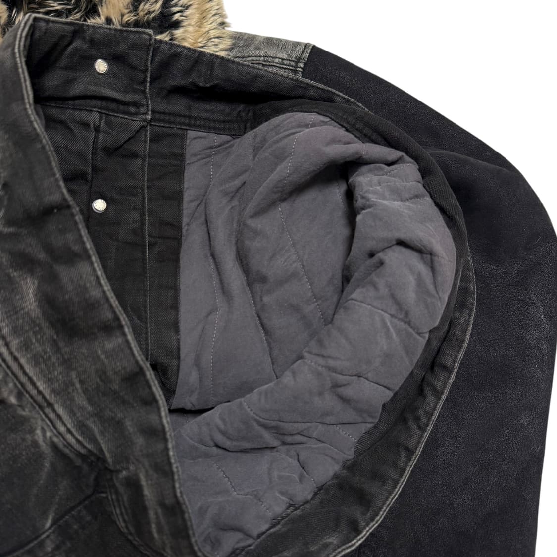 Buckaroo 버커루 퍼카라 누빔 흑청 데님자켓 상품이미지8