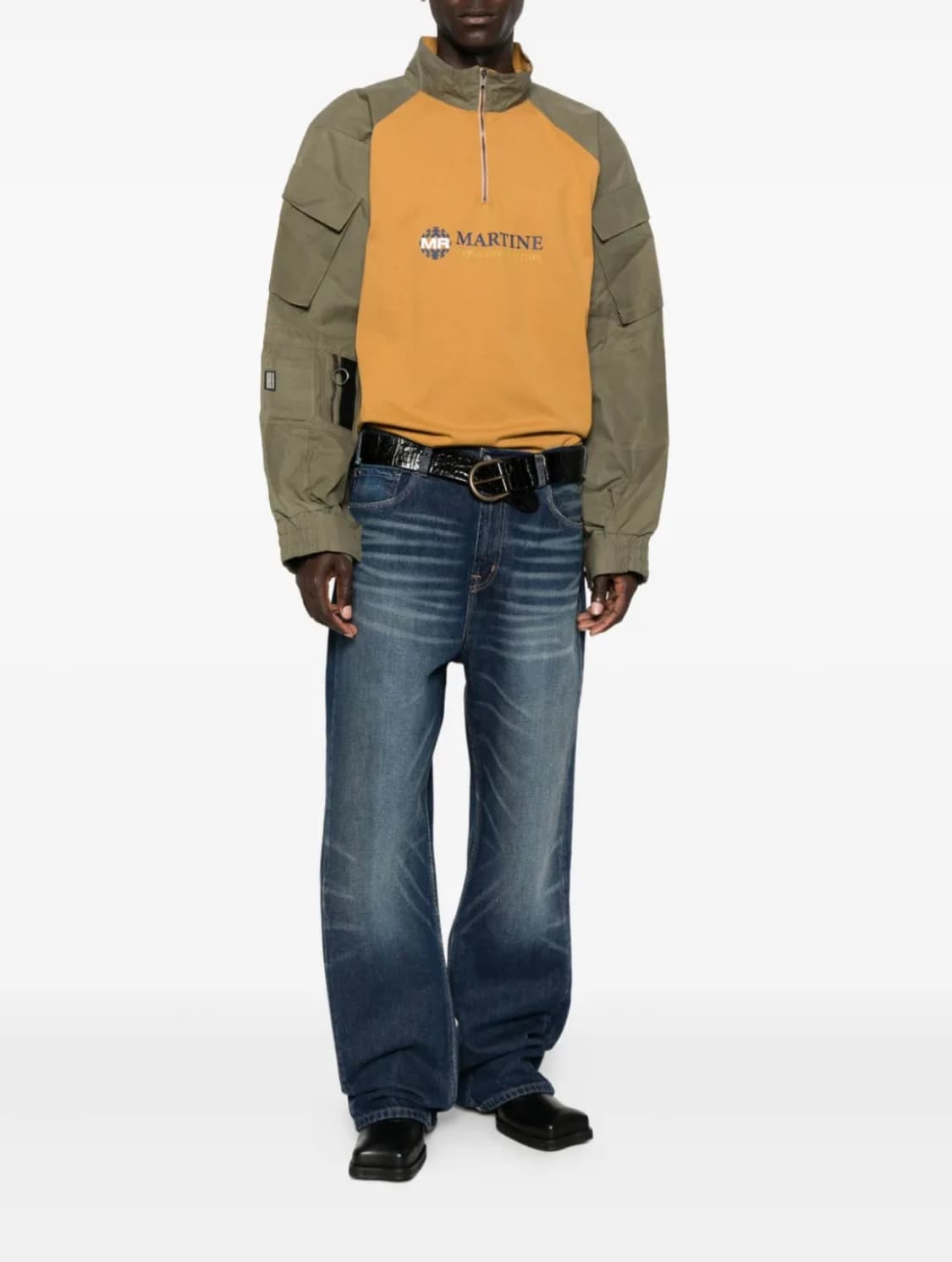 마틴로즈 슈렁큰 유틸리티 슬리브 자켓 터머릭 브라운 상품이미지3